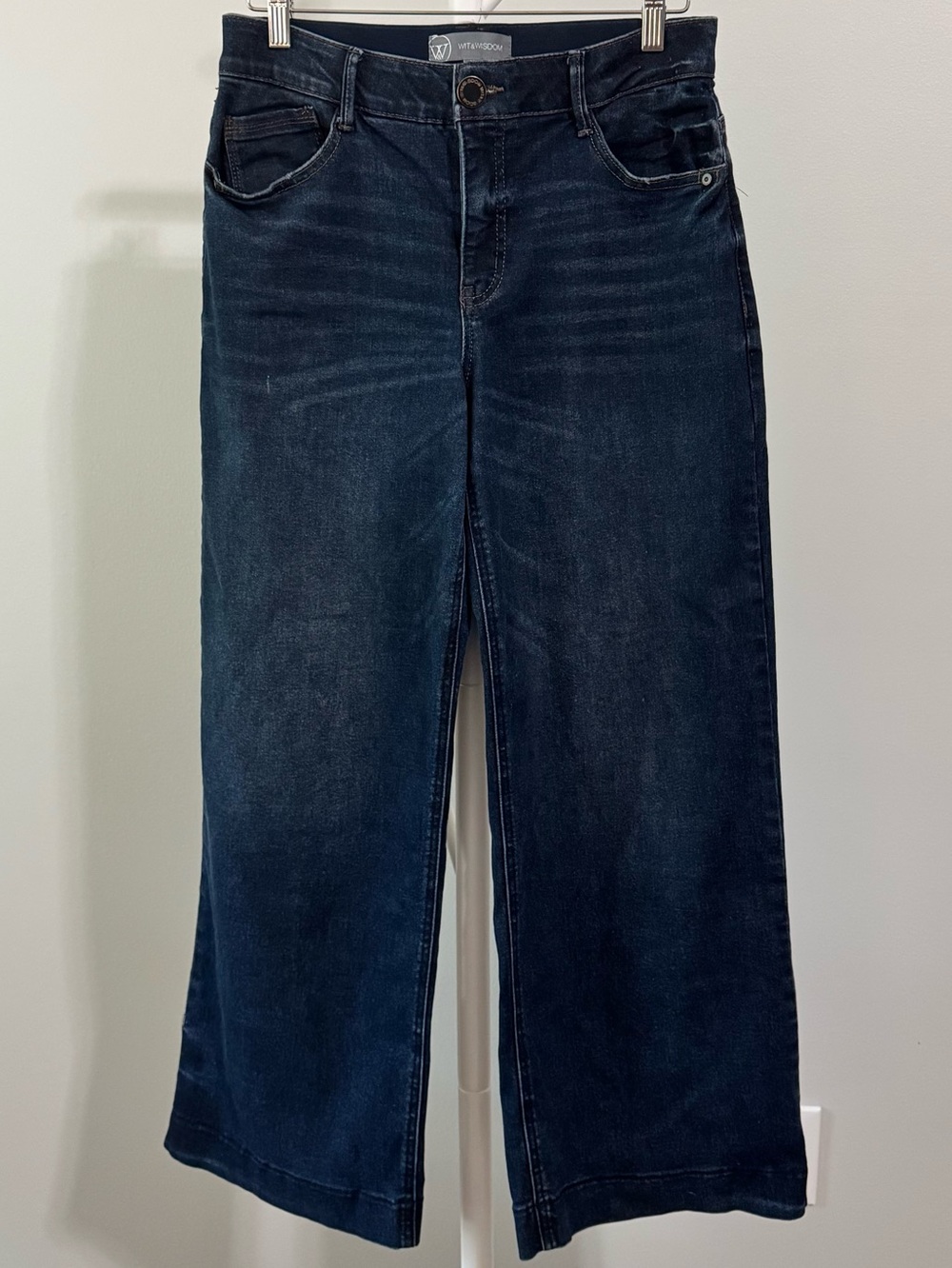 Wit and Wisdom Wide Leg Dark wash Jeans; size 8P